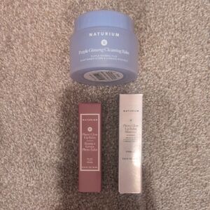 Naturium Purple Ginseng Cleansing Balm + Phyto-Glow Lip Balms